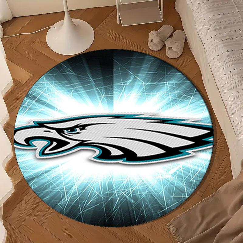Philadelphia Eagles Night Game Round Mat, Anti-slip Circle Carpet Chair Rug For livingroom,Bedroom, Doormat Home Decor Gift Christmas Gifts