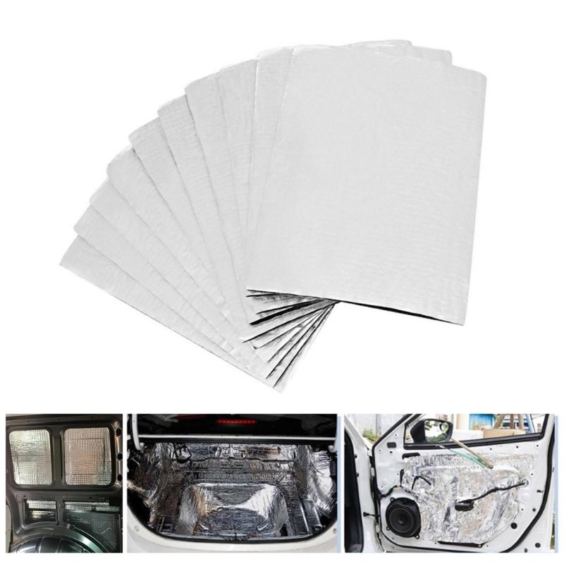 Car Engine Noise Dampening Mats, Flame Retardant Sound Absorbing Soundproofing Pads Suitable For Vehicle Interior 10pcs