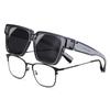 Sunglasses To Wear Over Glasses TAC Polarized TR90 Lightweight UV400 Slimming Suitable for Travel and and B1566 [FEISEDY] - Lenses, Frame, 24g,