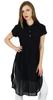 Women Black Georgette Tunic Short Kurta Kurti Casual Blouse Summer