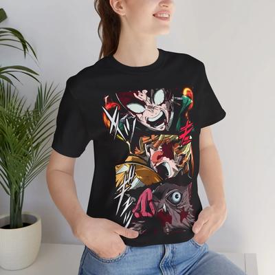 Demon Slayer Graphic Tee, Anime Shirt, Manga T-Shirt, Japanese Cartoon Top,