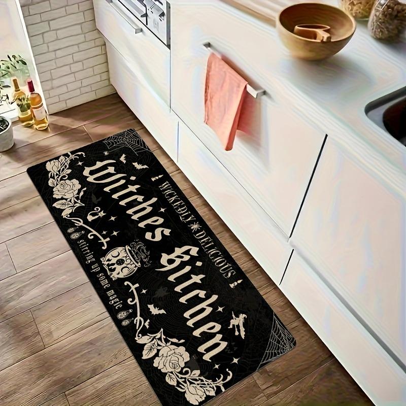 1PC Cheistmas Deer Pattern Kitchen Rug Non-Slip Door Mat Pop Design Bathroom Rug Bath Mat Carpet for Home Sink Laundry Decor