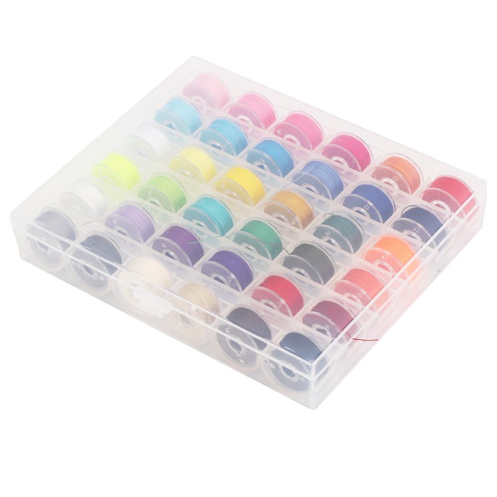 36 Grids Pre-Wound Bobbins Colorful Bobbin Thread Set Sewing Threads  Household Sewing