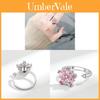 Floraler Funkelring für Damen Kupfer Verstellbarer Schmuck Mit Zirkonia Und Sommerstil