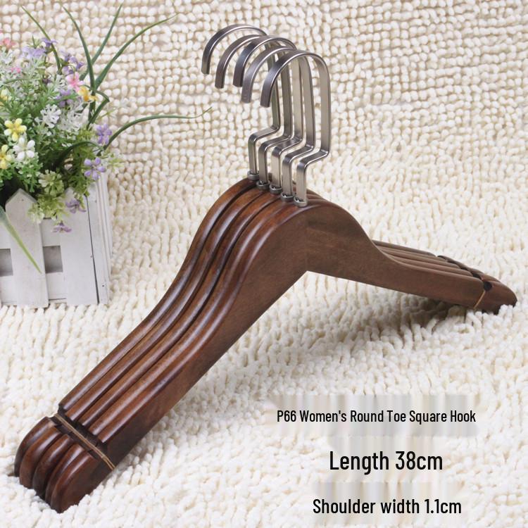 Non-Slip Wooden Clothes Hanger - Retro Solid Wood Design for Men, Women, Children, & Baby Clothes