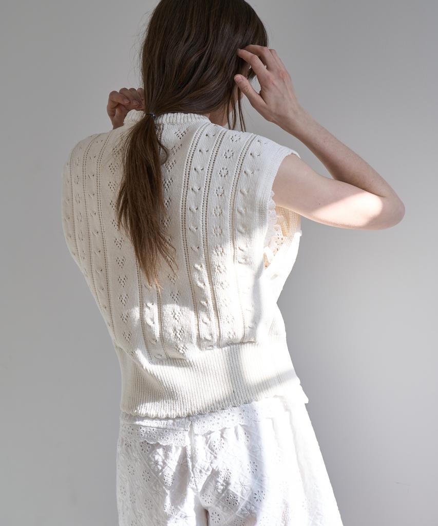 GRIDAJ Grida.J Jqd Knit Vest _ Ivory