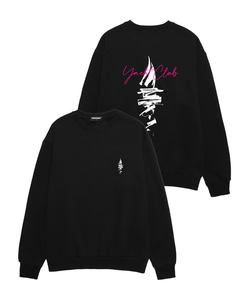 VANNWORKS Yacht Club Oversized Sweatshirt (Vls0007) Black (Type A)