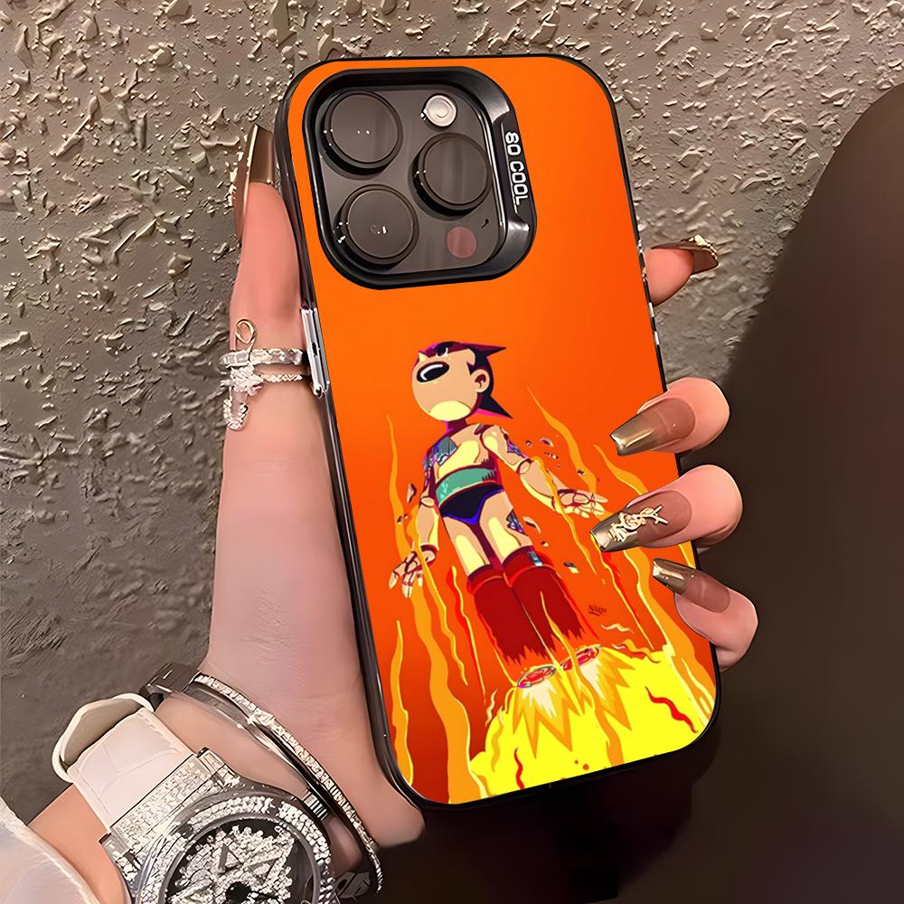 Japanese Anim Astro Boy Phone Case For IPhone17 Air 16 15 14 Plus 13 12 11 Pro XS Max Silver Black Bumper Case