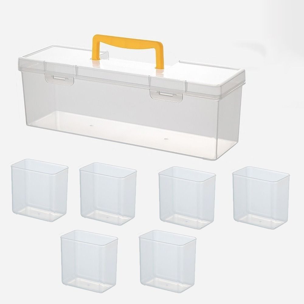 Plastic Tool Storage Box Transparent Hardware Tool Organizer Useful Hardware Toolbox  Home Use