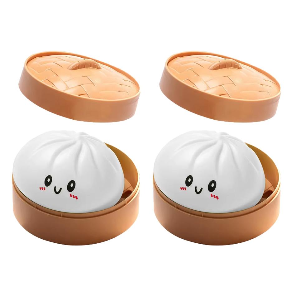 Colorful Simulated Dumpling Squishie Relaxing Relieve Anxiety Antistress Enhance Happiness Reusable Rebound Squeeze Reliever Plaything