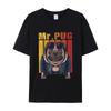 Cool Pug In Leather Jacket and SunglassesPrint T-Shirt Summer Casual Streetwear Men Women Unisex Fashion Tshirt Top