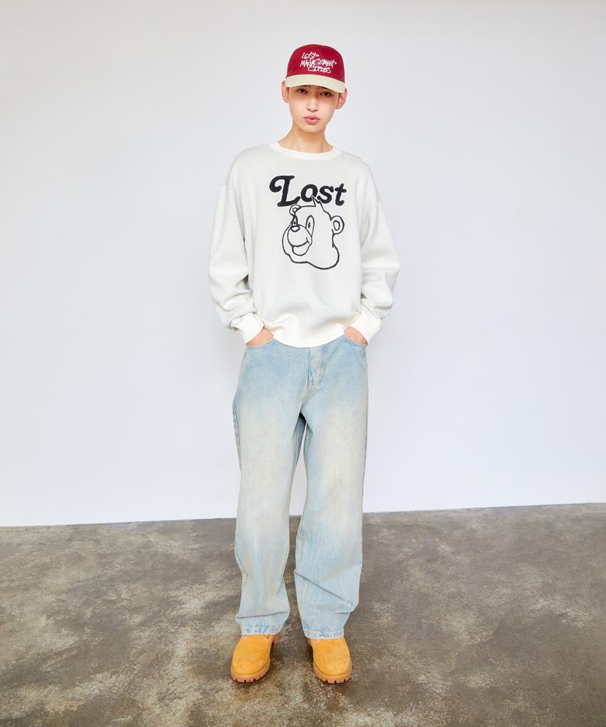 LMC Bear Face Knit Sweater Black