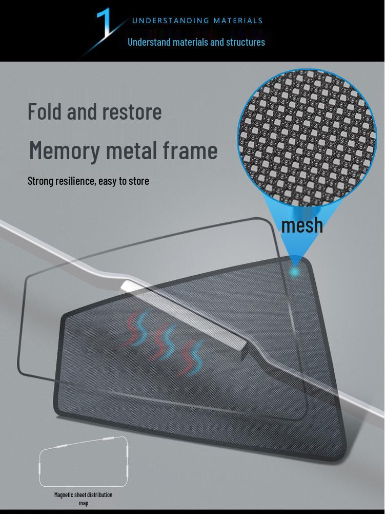 Magnetic Sunshade Curtain for New Volkswagen Jetta: Heat Insulation & Side Window Sun Protection