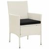 Garden Chairs with Cushions 4 Pcs Poly Rattan White