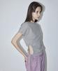 Enor Side Hole String T-Shirt - Beige