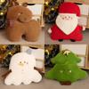 Christmas Snowman Deer Tree Santa Claus Plush Toy With Pp Cotton Filling For Holiday Decor Gift Set