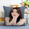 Idol Energetic S-Shin Yu-Na Cushion Cover Washable Linen Pillowcase Soft For Sofa Bed Cozy Home Room Decor