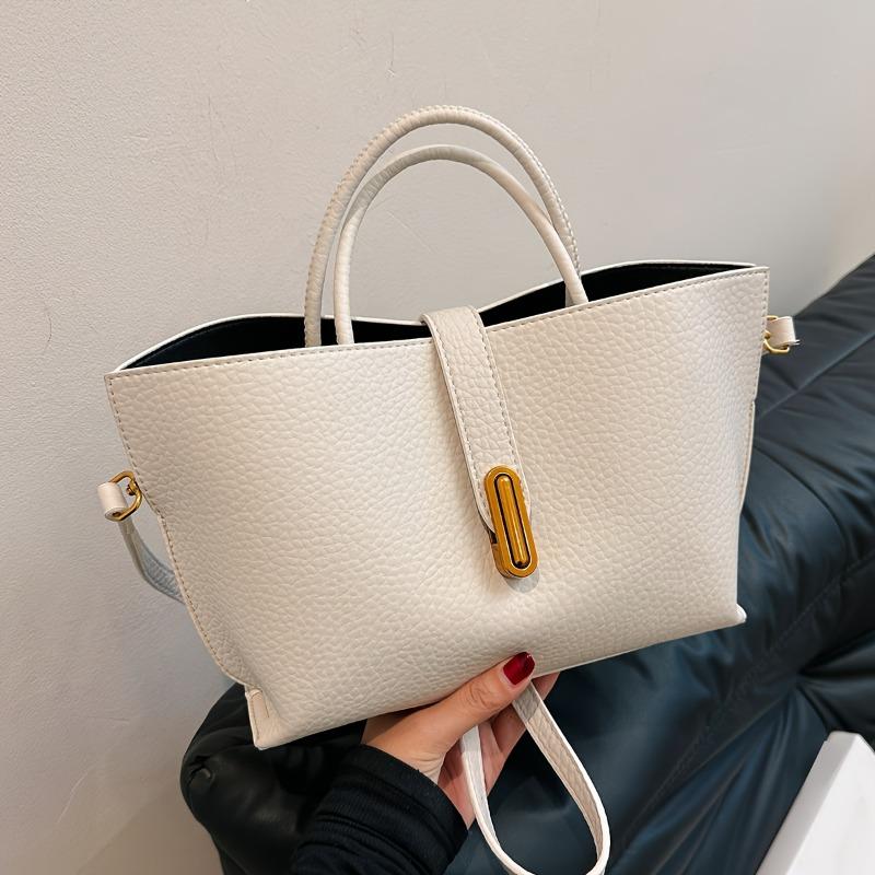Vintage Versatile Commuting Tote Bag, Women's Large Capacity Handbag, Korean Style Fashiable and Simple Casual Crossbody Bag