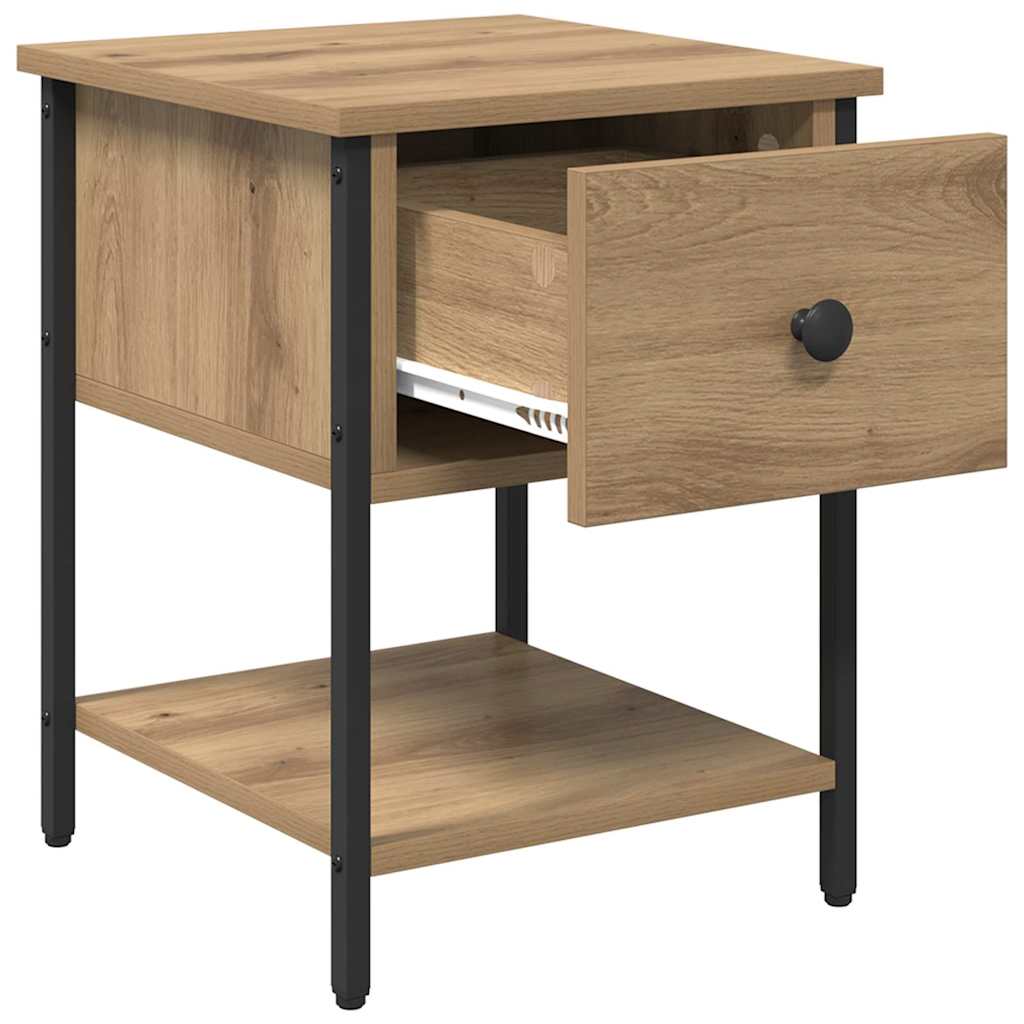 Nightstand Set of 2 Artisan Oak Finish 34 X 35.5 X 45 Cm Engineered Wood