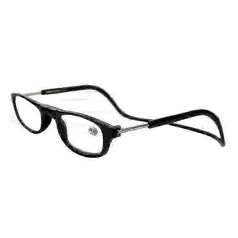 Grossissement de 1,0 à 4,0 Lunettes de lecture magnétiques à suspendre Fermeture à pression avant Connexion par clic Nez réglable Pads nasaux Légères