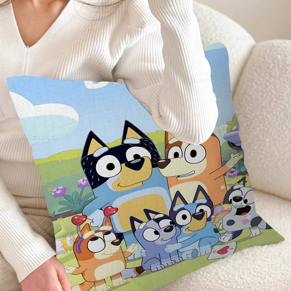 Cartoon B-Blueys Stitch Lucky Dragon Pillow Cover Sofa Cushion Cover Home Room Decoration Children Gift