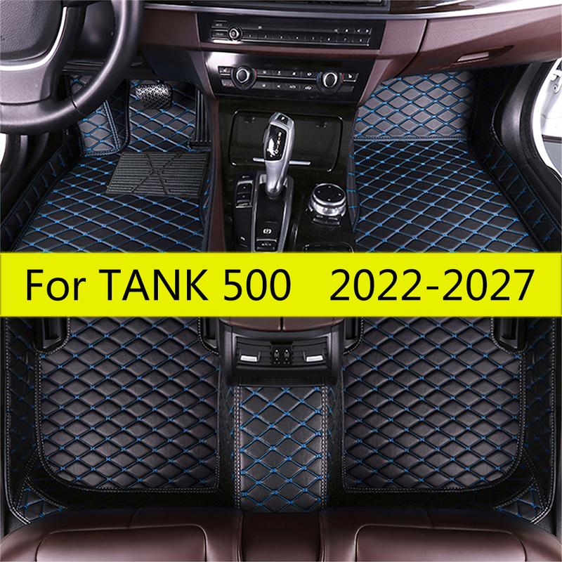 5 Seats Auto Carpet Pads For Great Wall GWM TANK 500 2024 2025 2026 2027 Full Set Leather Car Floor Mats Foot Mat Rugs