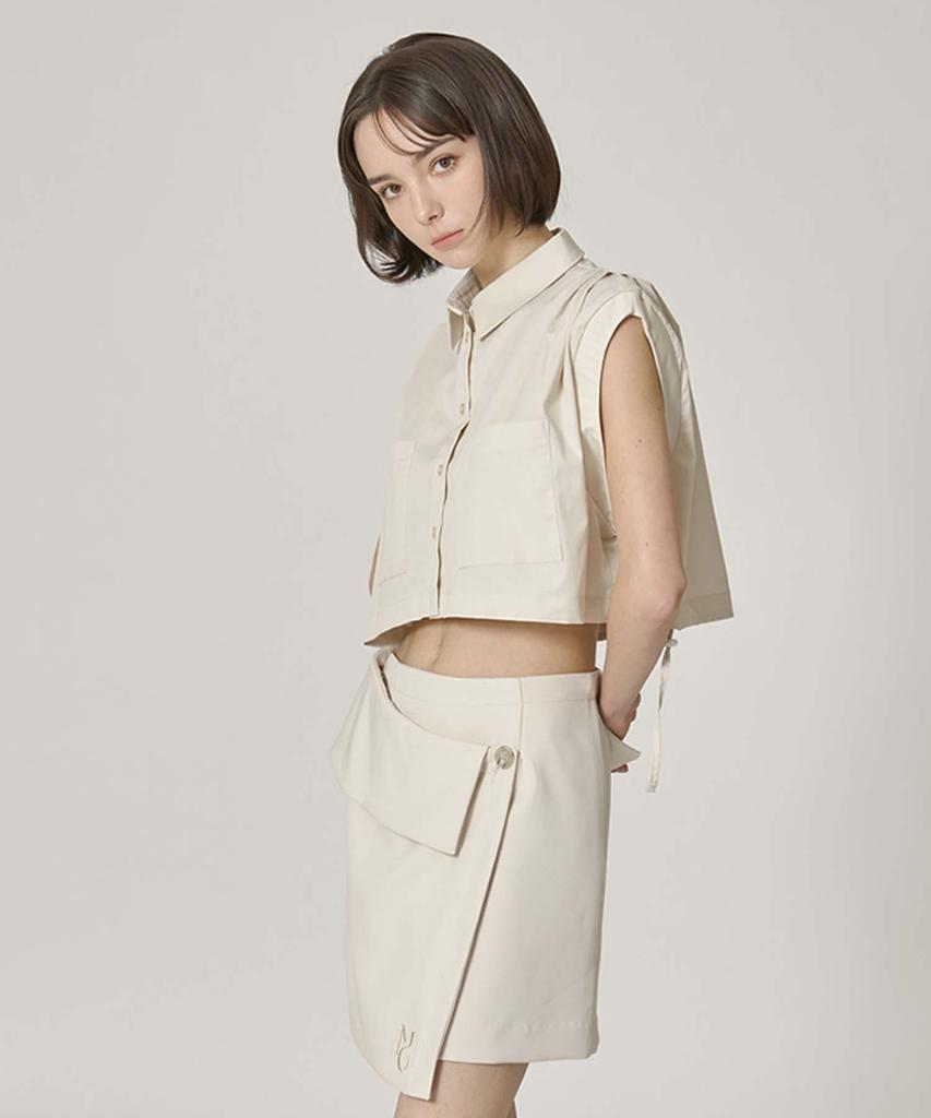 Mualeumoa Low Rise Wrap Skirt - Beige