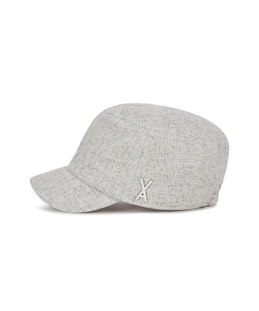Bajal Epoxy Stud Bellboy Cap White