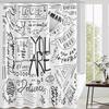 Black And White Shower Curtain Inspirational Art Deco Bathroom Fun Shower Curtain With 12 Hooks 180X180Cm