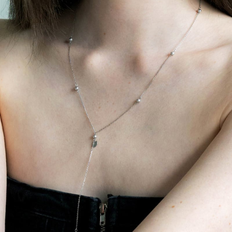 Pearlymore Pearly Drop Necklace (2 colors)_PM24N009SS