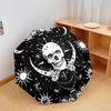 1 PC Automatic Folding Umbrella - Skull Pattern, Portable & Foldable Design with 8 Ribs, Christmas Birthday Gifts