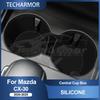 Silicone Cup Holder Insert for Mazda CX-30 2020-2025 Center Console Storage - Black