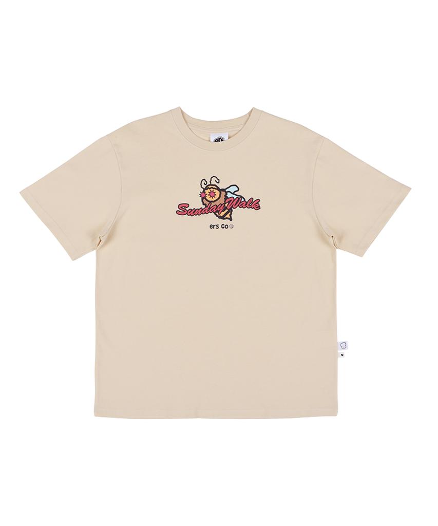 Ialeseuko Honey Bee T-Shirt Yellow Beige