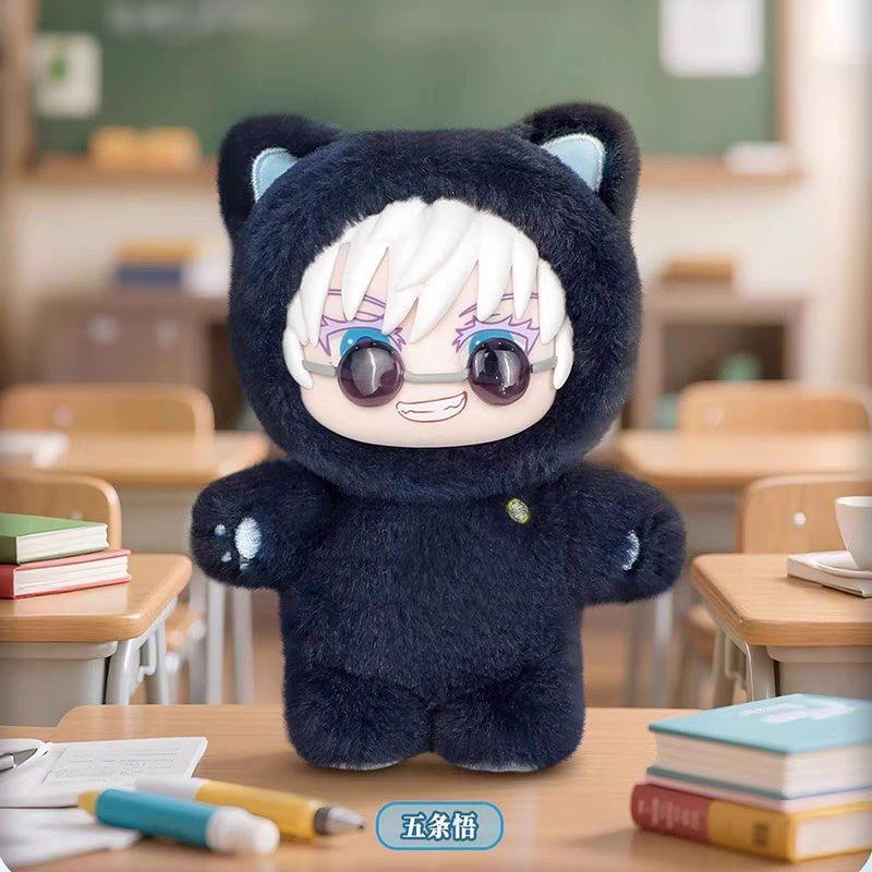 Kawaii Autentic Jujutsu Kaisen 2 Serie de Plușuri cu Urechi de Pisică Cutie Oarbă Păpuși Anime Decor Misterios de Cameră Colecționabile de Festival Cadouri