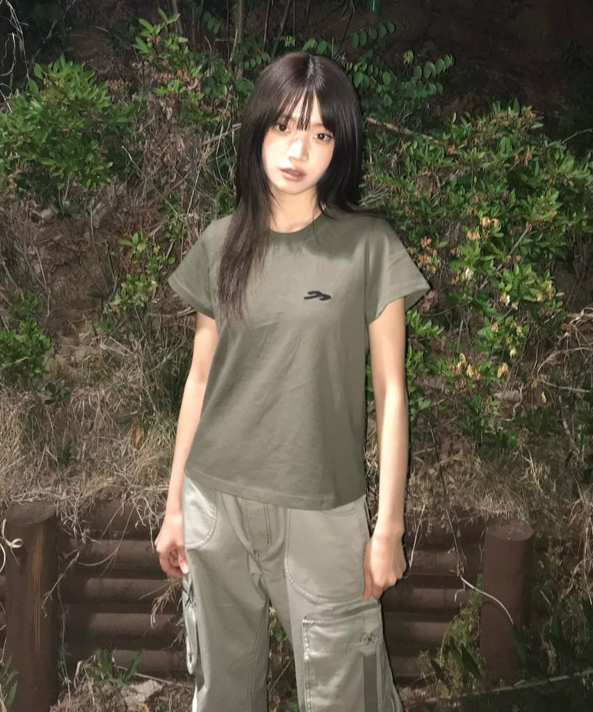Tansanmageunesyum Horn Applique T-Shirt (Khaki)