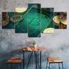 Bitcoin Netzwerk Crypto Poster 5 Teile Fünf-Panel Wandleinwanddruck Moderne Kunst Bild Heimdekoration Geschenk für Ihn Für Sie