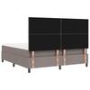 Boxspring bed with headboard Taupe 180 x 200 cm Fabric