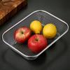 New Stainless Steel Washing Basket Sink Strainer Colander Square Mesh Colander Vegetable Handles Net Baskets
