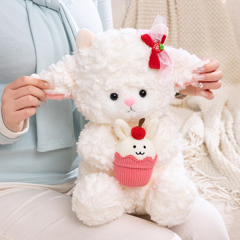 Adorable Sheep Plush Dolls Kawaii Lamb Stuffed Toys For Children Soft Cartoon Animal Pillow Birthday Gift Wedding Party Decor