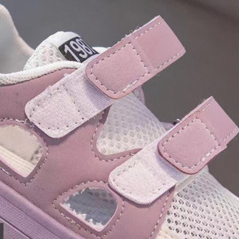 Lato Nowe Puste Chłopięce i Dziewczęce Sneakersy Oddychające Letnie Dziecięce Buty z Siateczki z Zakrytymi Palcami
