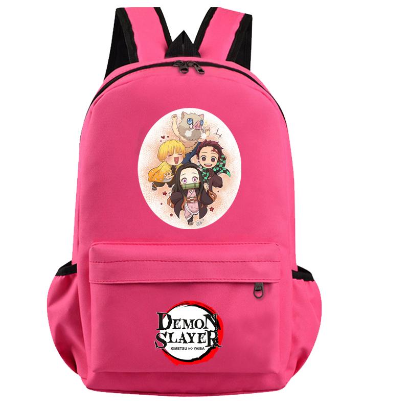 Mochila Anime Demon Slayer para meninos e meninas, mochila escolar infantil de volta às aulas, mochila Kawaii Goku Bulma, bolsas leves