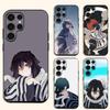 Creative D-Demon Anime Obanai Iguro Phone Case For Samsung Galaxy S 24,25,23,22,21,20 Plus Ultra 5G Lite Shockproof Cover