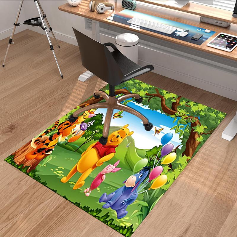 Winnie Pooh'S Forest Adventure Carpet For Playroom Bedroom Living Room Sofa Home Decorkids Game Area Rug Nonslip Floor Mat