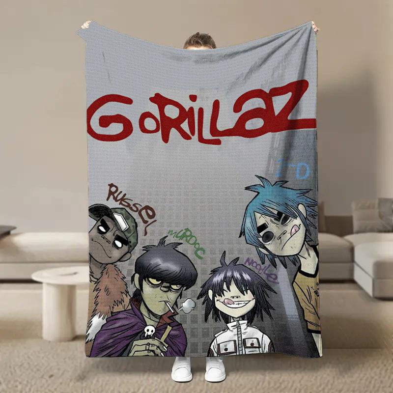 Virtual Anime Rock Band G-Gorillaz Soft Blankets,Keep Warm Throw Blanket Comfortable Blanket for Picnic Beds Sofa Home Bedroom