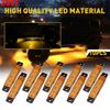 2Set Amber 6LED 10 Light Rock Pods Lights Off for Road Truck Car ATV SUV Under W