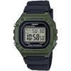 Casio Standard Digital W-218H-3A Watch Unisex Khaki Black Water Resistant