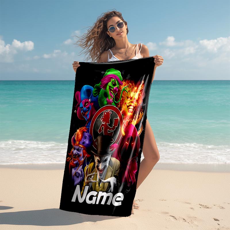 Personalized customized proof beach towel with Insane Clown Posse pattern - soft, absorbent,quick-drying,perfect swimming,camping&bathing