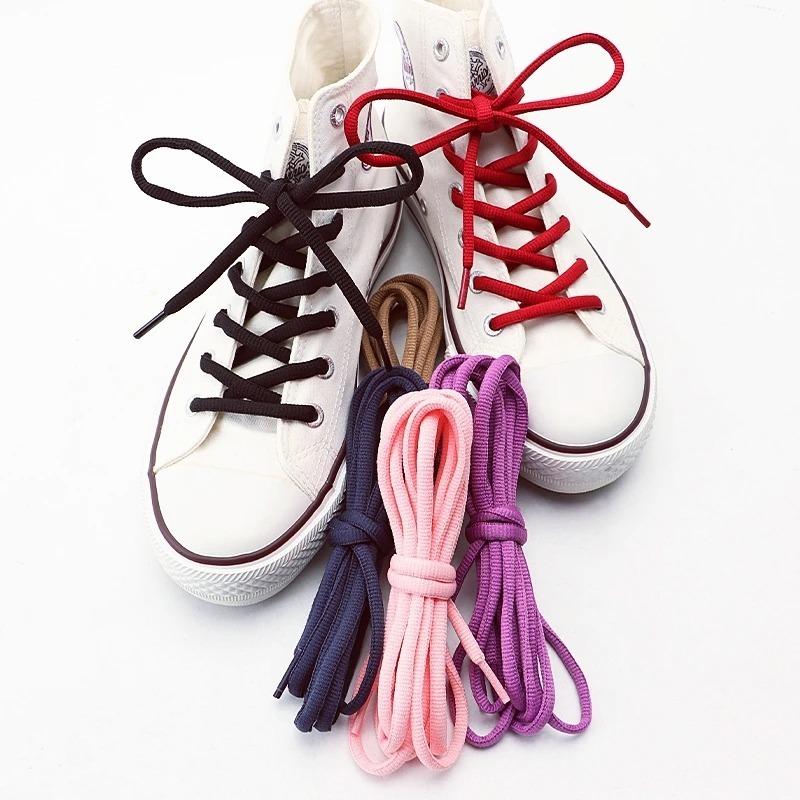 Halfrond 4mm Effen Kleur Schoenveters Klassieke Sneakers Vervangende Schoen Koorden 120cm 1 Paar Hoge Kwaliteit