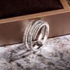 European and American women's fashionable and simple three circle surround ring, creative and cool air high-end feeling ring
