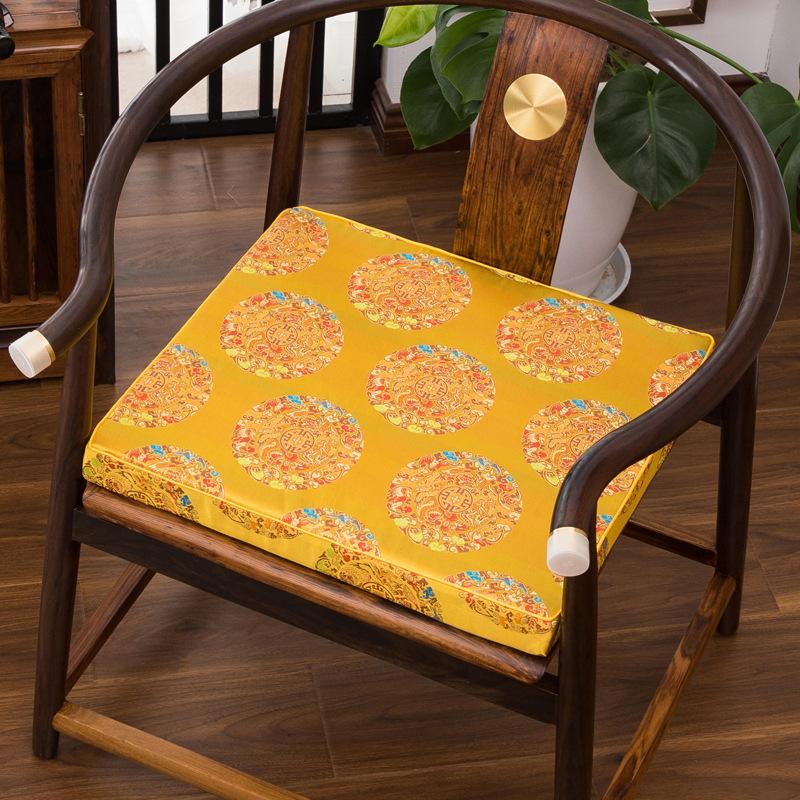 Chinese Style Chair Pad Solid Wood Furniture Chair Soft Cushion Tea Room Decoration Vintage Chair Cushion Thickened 50cm